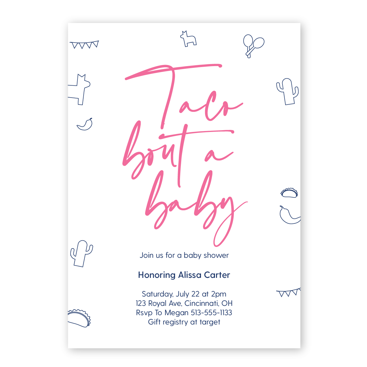 Taco Bout A Baby Baby Shower Invitation