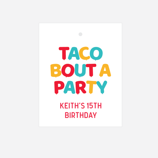 Taco Bout A Party Birthday Favor Tags