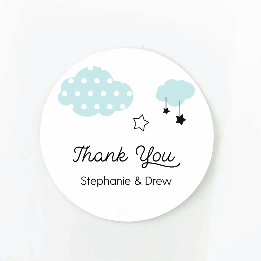 Twinkle Twinkle Little Star Baby Shower Favor Labels