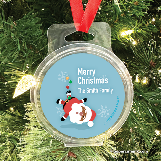 Dangling Santa Wax Melt Christmas Ornament, Soy Tart Wax