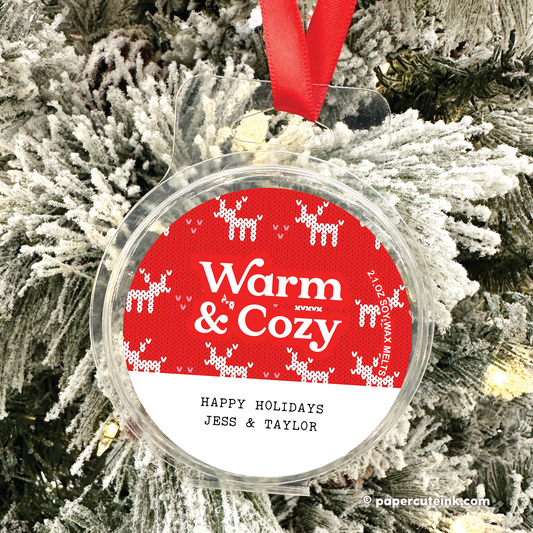 Sweater Weather Wax Melt Christmas Tree Ornament, Soy Tart Wax