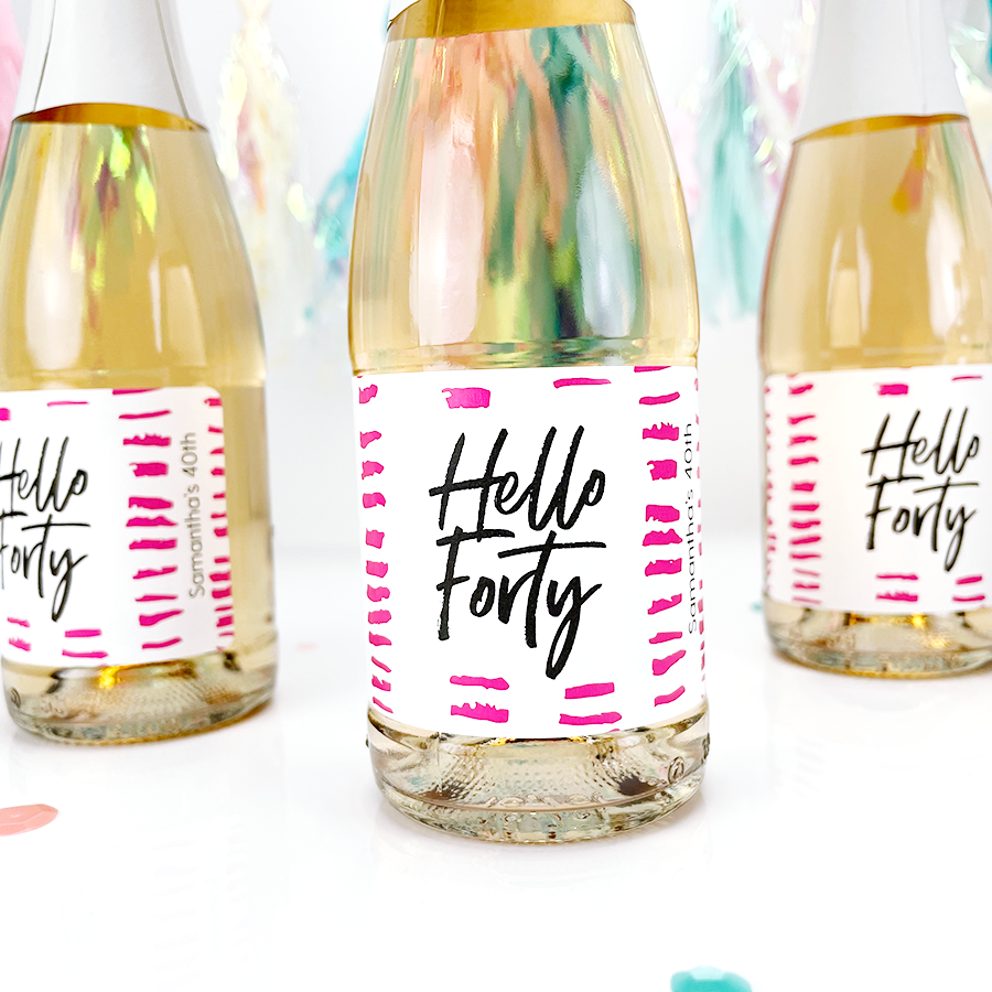 40th birthday adult birthday party favors mini wine and champagne