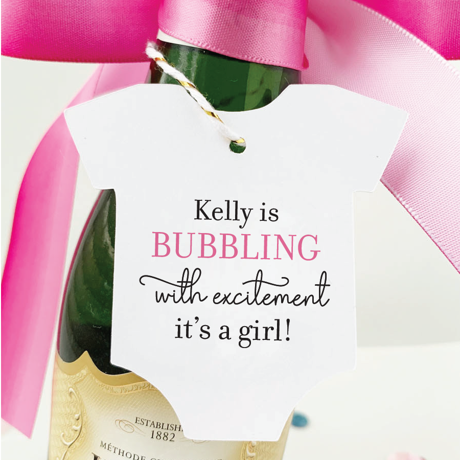 Bubbling with Excitement Champagne Favor Tags