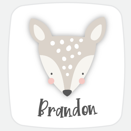 Cute Animal Custom Name Stickers-personalized labels-Paper Cute Ink