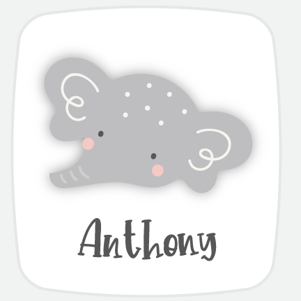 Cute Animal Custom Name Stickers-personalized labels-Paper Cute Ink