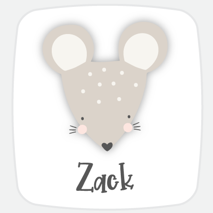 Cute Animal Custom Name Stickers-personalized labels-Paper Cute Ink