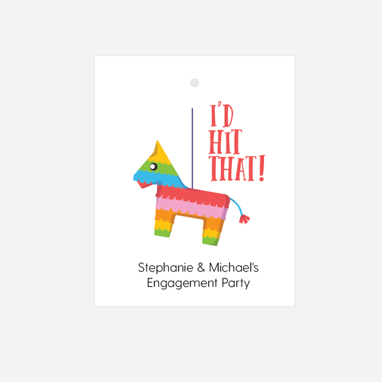 Pinata Engagement Party Favor Tags