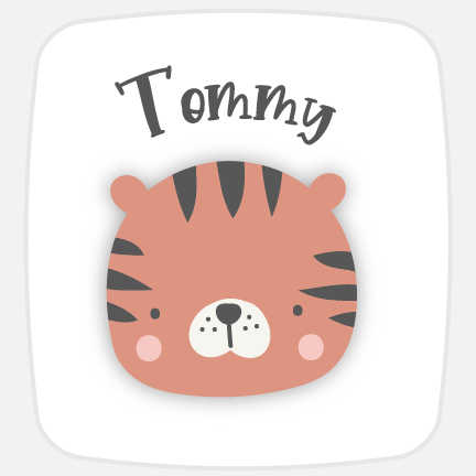 Cute Animal Custom Name Stickers-personalized labels-Paper Cute Ink