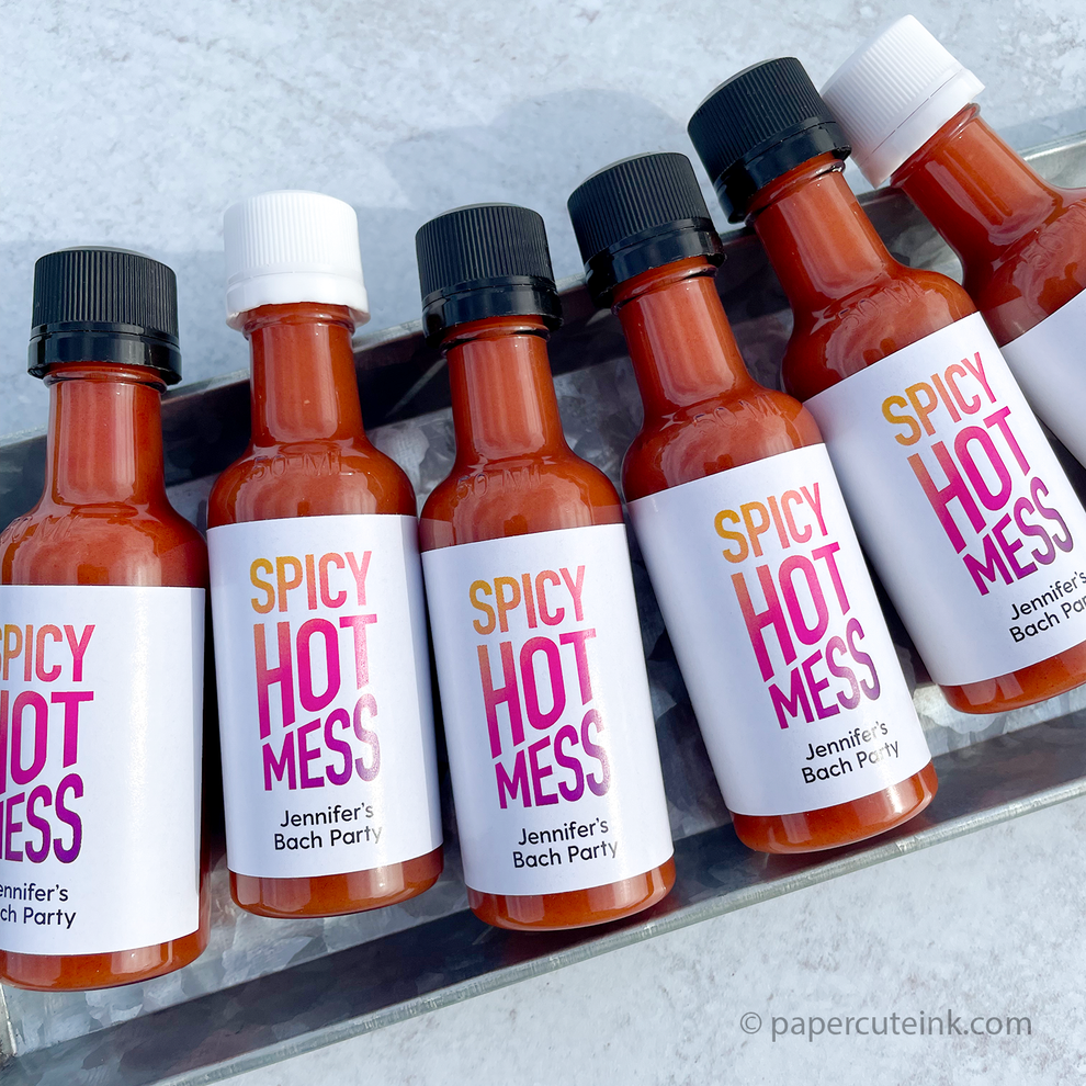 Bachelorette Party Favors, Adult Birthday Party Ideas, Hot Sauce Favor ...