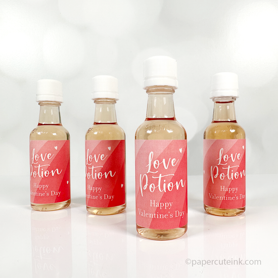 cupid brewing company love potion mini liquor bottles with labels