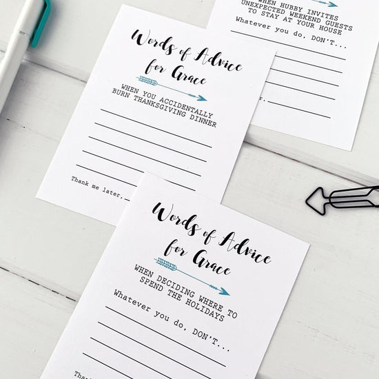 Advice Cards for Bride to Be-advice cards-Paper Cute Ink