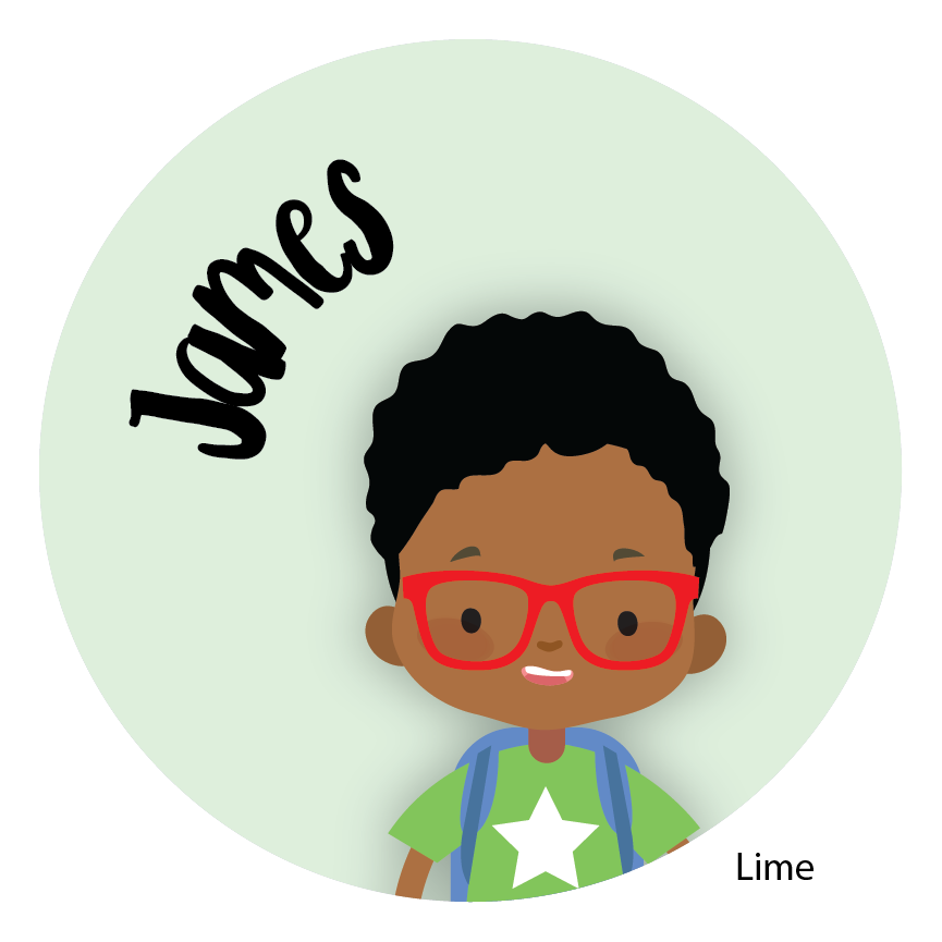 Personalized Childrens Stickers African American-kids stickers-Paper Cute Ink