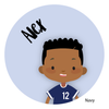 Personalized Childrens Stickers African American-kids stickers-Paper Cute Ink