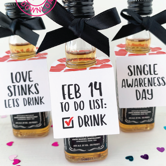 Anti Valentines Day Mini Liquor Tags