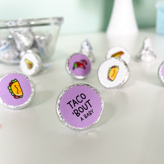 Fiesta Baby Shower Hershey Kiss Labels Taco Bout A Baby