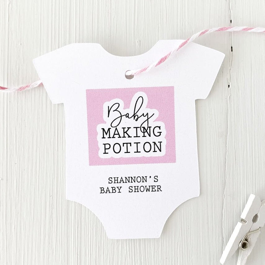 Baby Making Potion Baby Shower Favor Tags-medium bodysuit tags-Paper Cute Ink