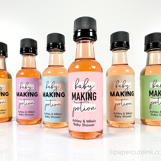 baby making potion favor bottles 50ml