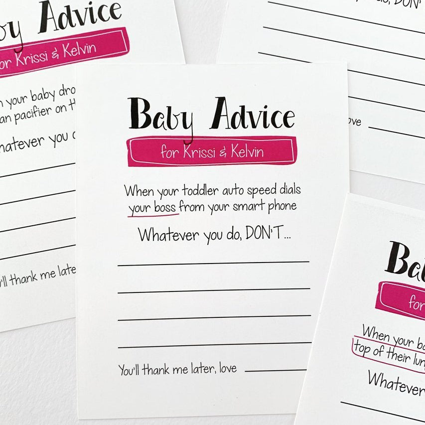 Baby Shower Advice Cards-advice cards-Paper Cute Ink