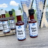 blue gingham baby shower favors mini bbq sauce bottles
