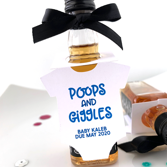 poops and giggles baby shower favor tags