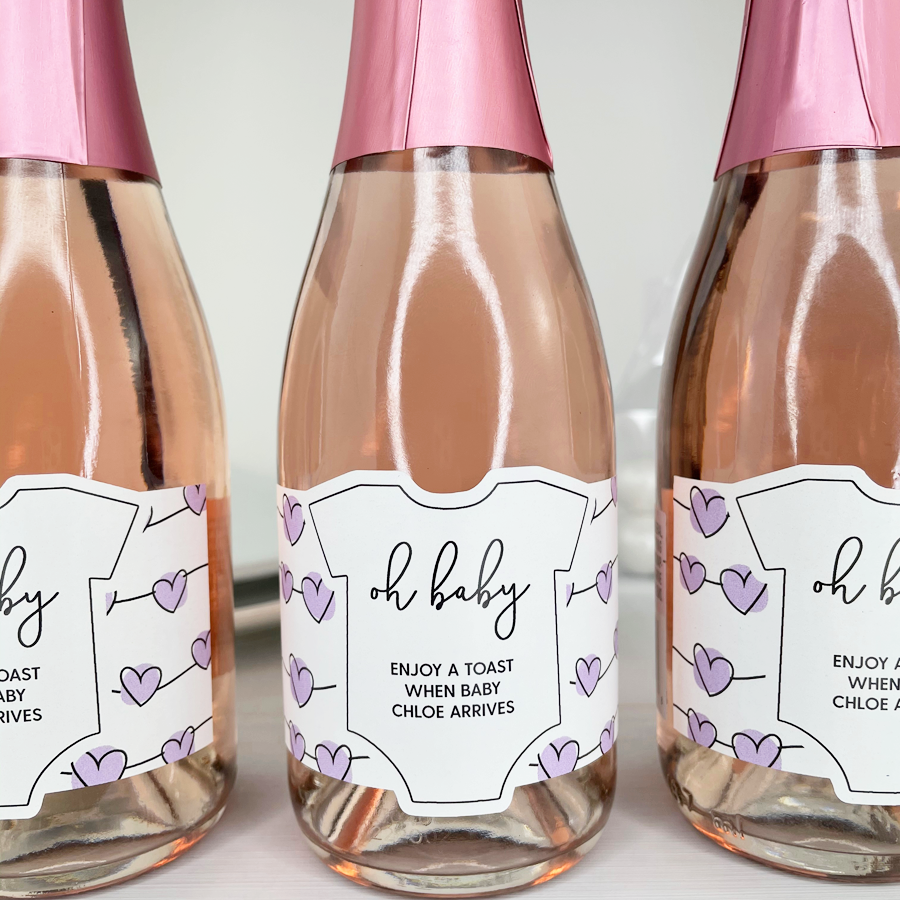Oh Baby Champagne Labels-mini champagne labels-Paper Cute Ink