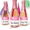 bachelorette party favor stickers labels for mini wine and champagne