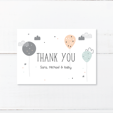Bear and Balloons Thank You Cards