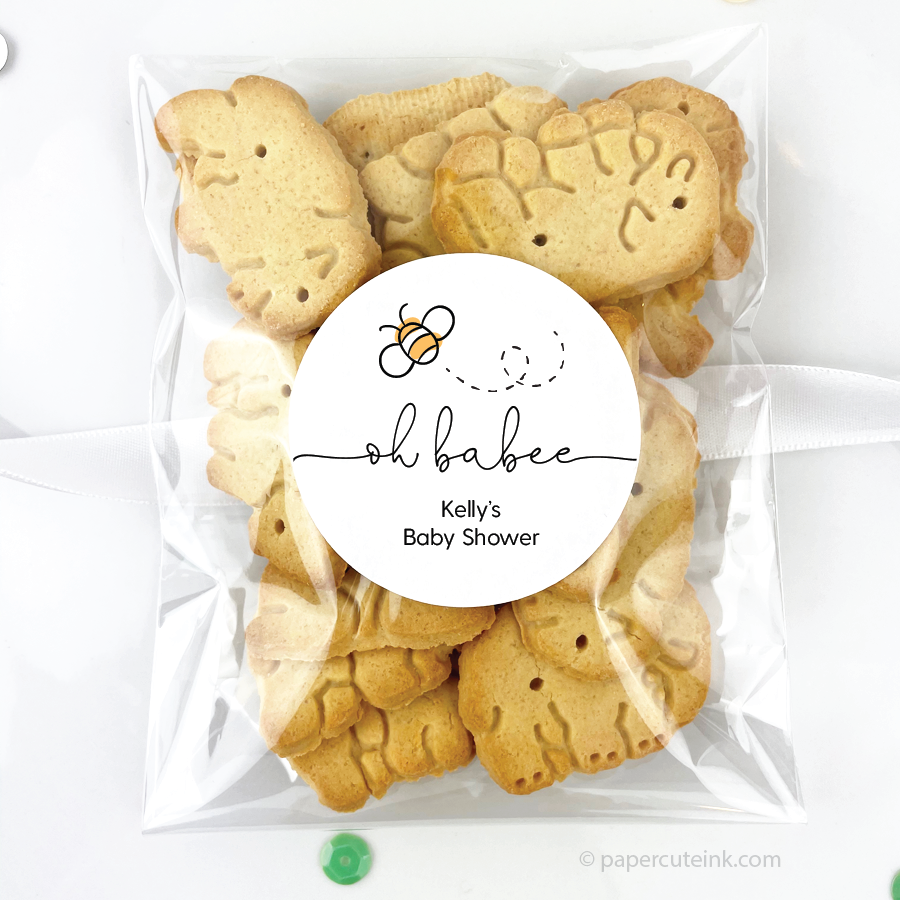 bee oh babee favors baby shower stickers
