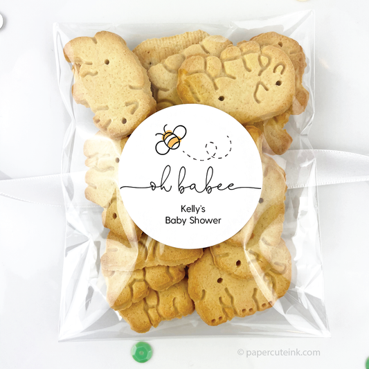 bee oh babee favors baby shower stickers