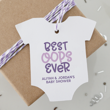 Best Oops Ever Baby Shower Favor Tags