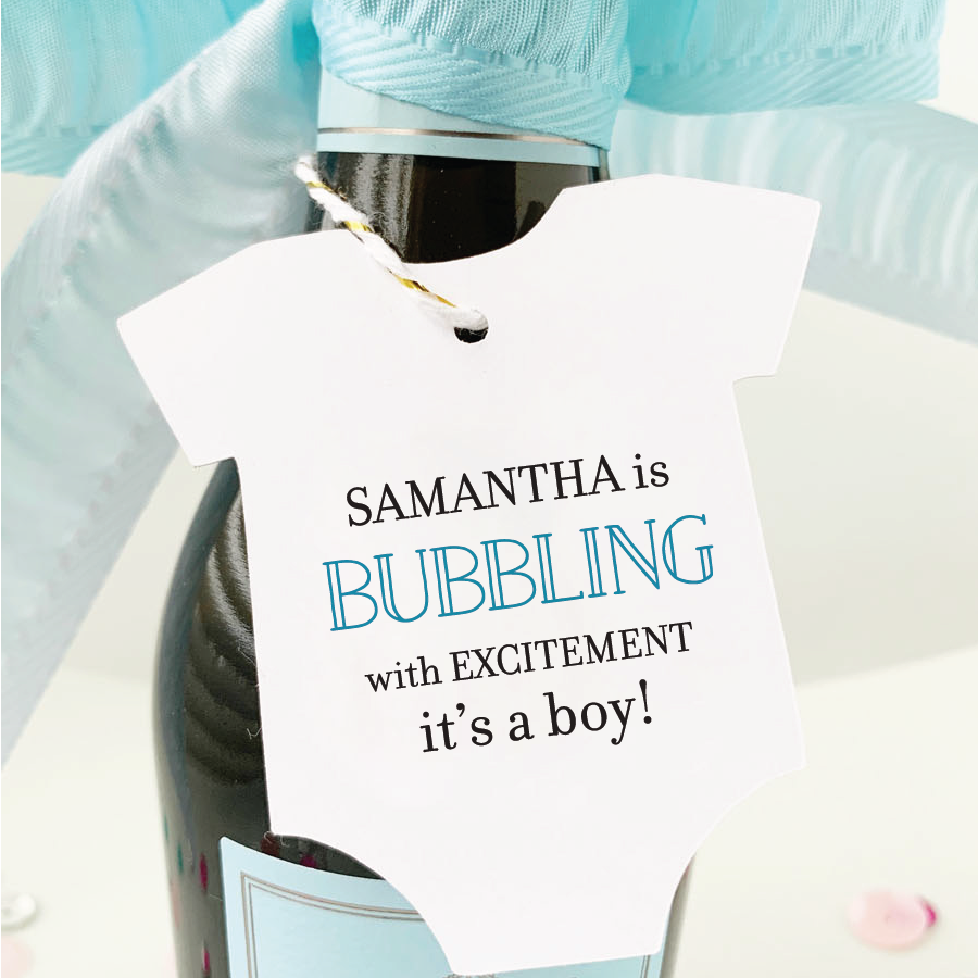 Bubbling with Excitement Baby Shower Favor Tags