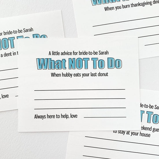 Wedding Advice Cards Funny-advice cards-Paper Cute Ink