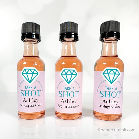 take a shot shes tying the knot bridal shower favors