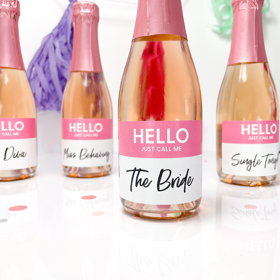 hello my name is labels for bachelorette and bridal shower
