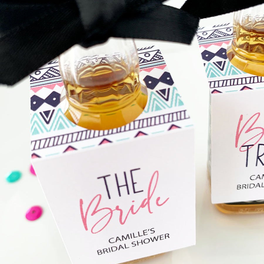 Bride Tribe Bridal Shower mini bottle tags