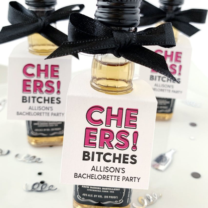Cheers Bitches Bachelorette Party Favor Tags