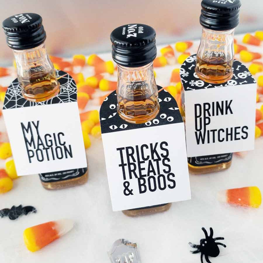 Halloween Mini Bottle Tags Instant Download-instant download-Paper Cute Ink