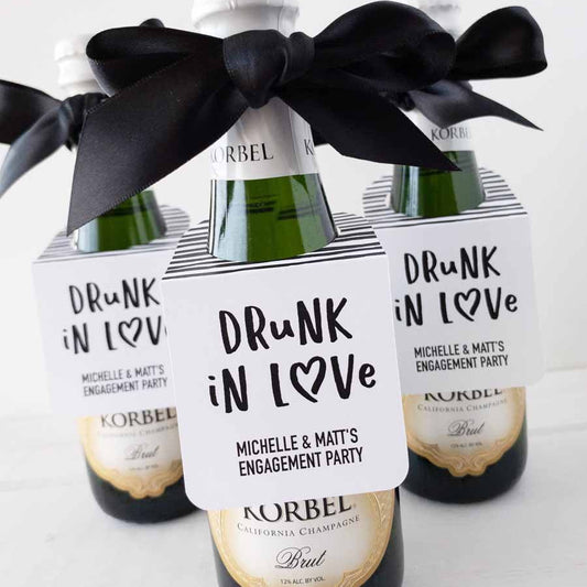 Drunk In Love Tags Mini Champagne Tags