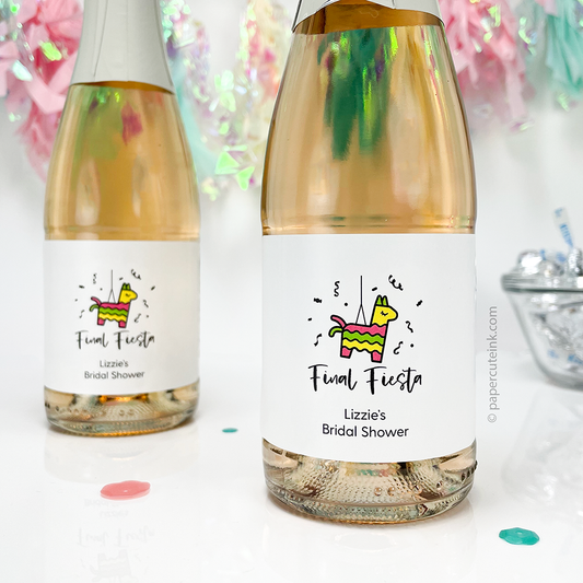 fiesta wine bottles labels for mini wine and champagne