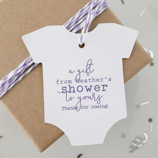 From My Shower To Yours Baby Shower Favor Tags