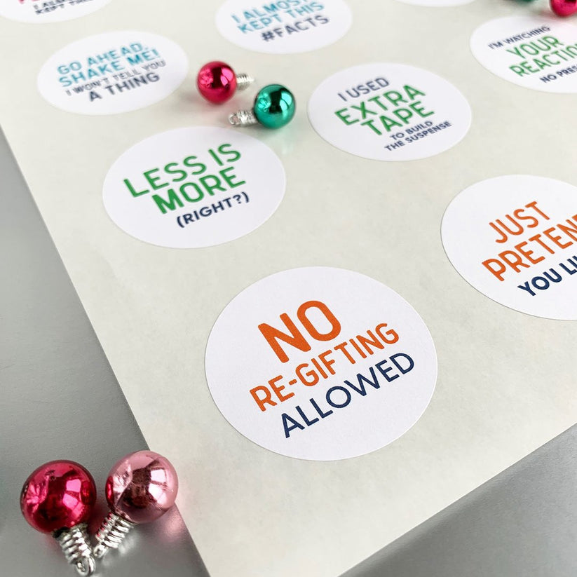 Funny Christmas Gift Stickers – Paper Cute Ink