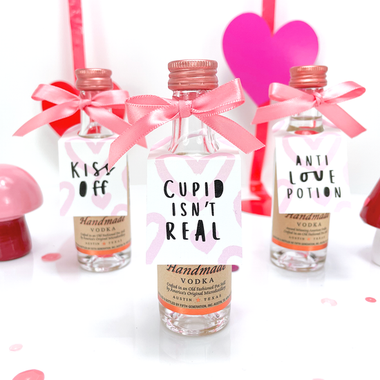 galentine day mini bottle tags