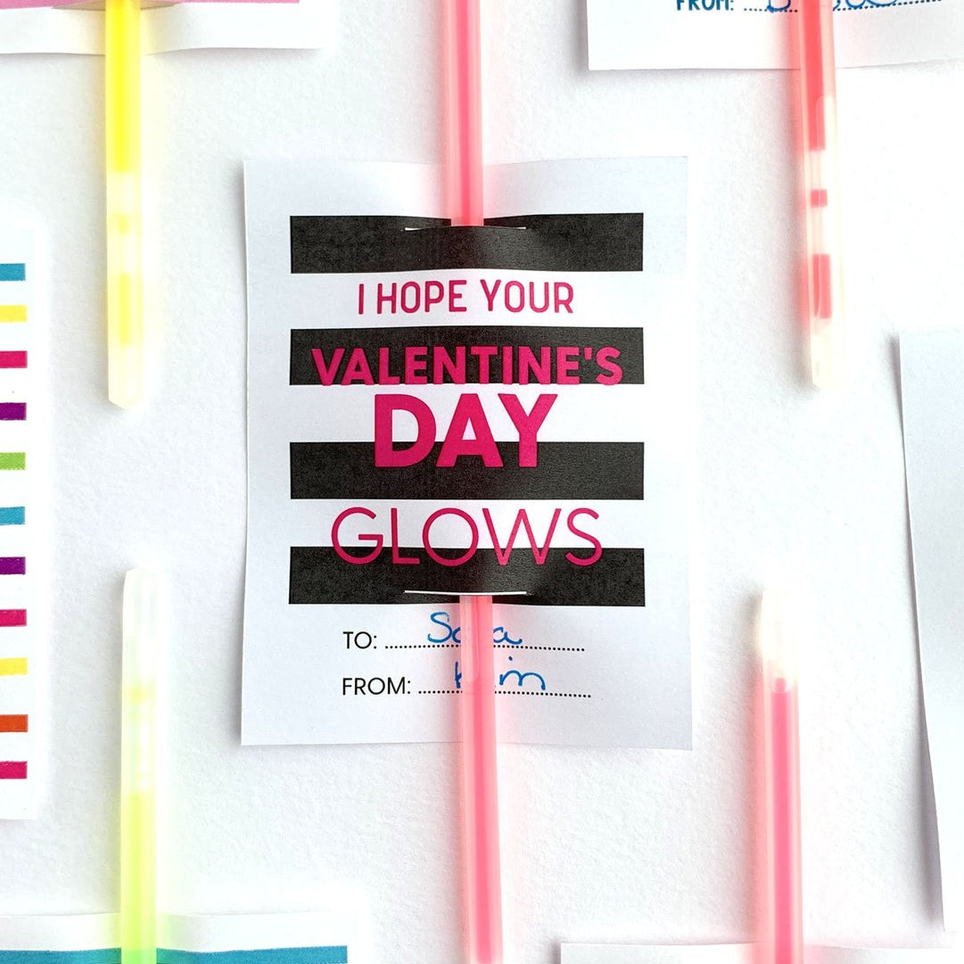 Valentines Glow Sticks-glow stick tags-Paper Cute Ink