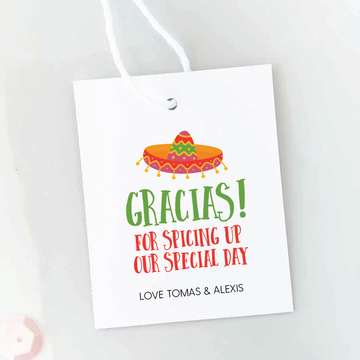 thanks for spicing up our special day wedding favor tags