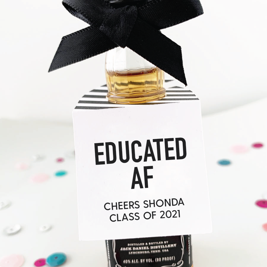 Educated AF Graduation Party Favor Tags