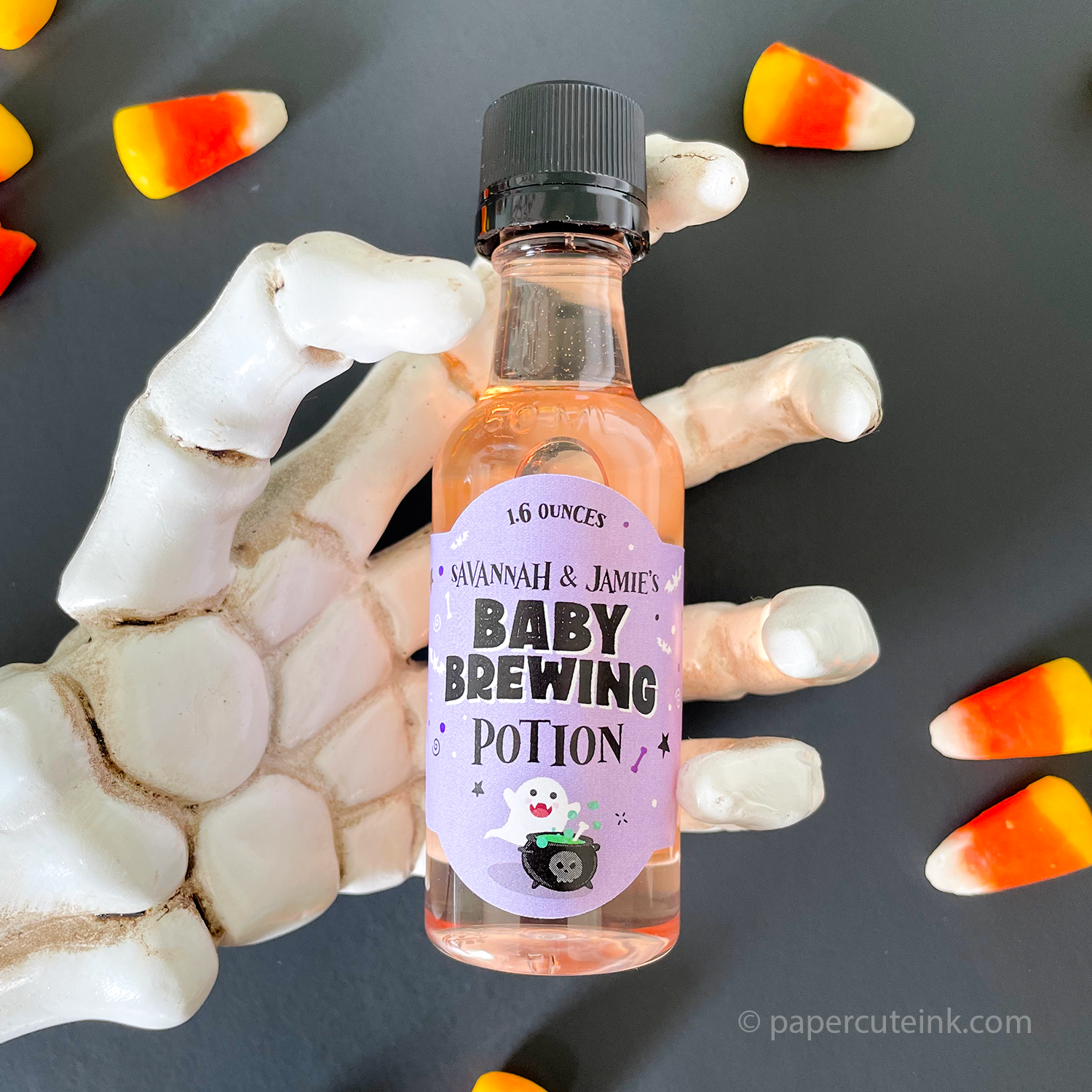 Halloween Baby Brewing Potion mini liquor bottles