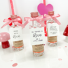 Happy Valentine's Day party favor gift tags for mini liquor bottles