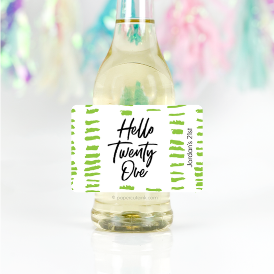 21st birthday mini wine and champagne bottle labels stickers