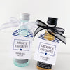 His and Her Favorites Mini Alcohol Favor Tags-mini bottle tags-Paper Cute Ink