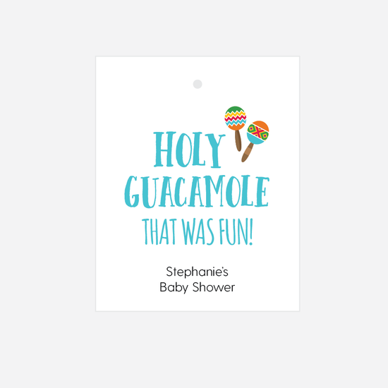 Holy Guacamole Baby Shower Favor Tags
